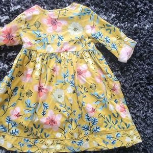 Osh Kosh 3T Mustard Yellow Floral Dress